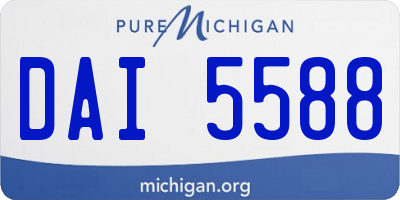 MI license plate DAI5588
