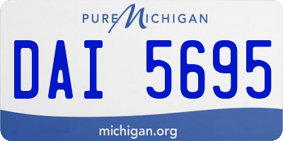 MI license plate DAI5695