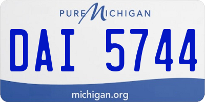 MI license plate DAI5744