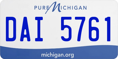 MI license plate DAI5761
