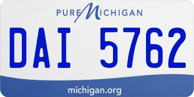 MI license plate DAI5762