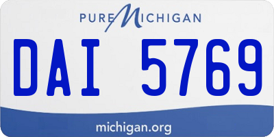 MI license plate DAI5769