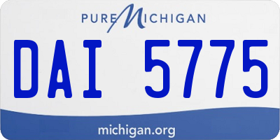 MI license plate DAI5775