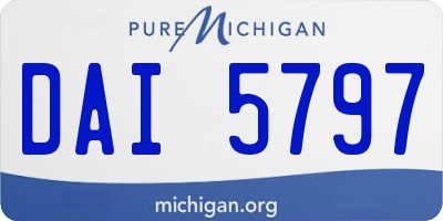 MI license plate DAI5797