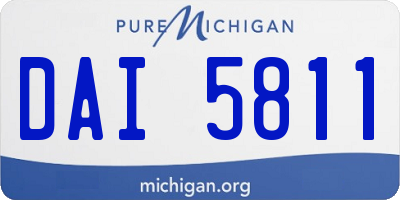 MI license plate DAI5811