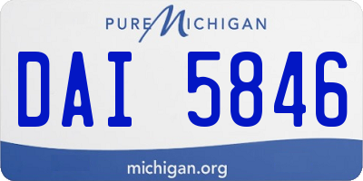 MI license plate DAI5846