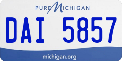 MI license plate DAI5857