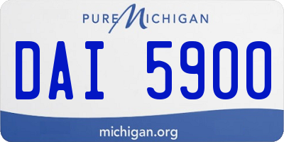 MI license plate DAI5900