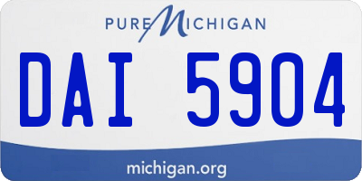 MI license plate DAI5904