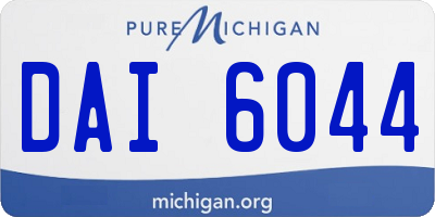 MI license plate DAI6044