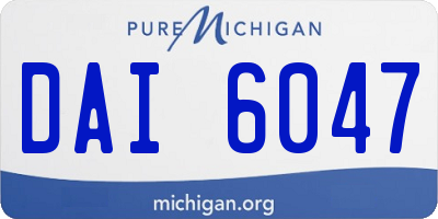 MI license plate DAI6047