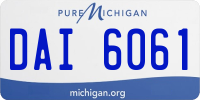 MI license plate DAI6061