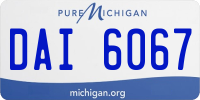 MI license plate DAI6067
