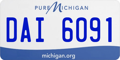MI license plate DAI6091