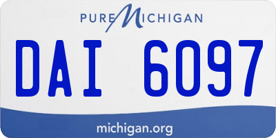 MI license plate DAI6097