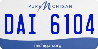 MI license plate DAI6104