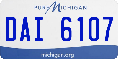 MI license plate DAI6107