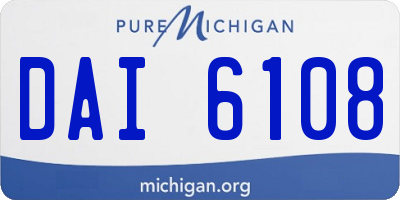 MI license plate DAI6108