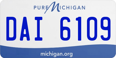 MI license plate DAI6109