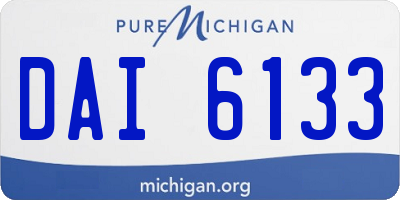 MI license plate DAI6133