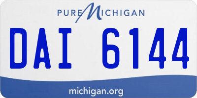 MI license plate DAI6144