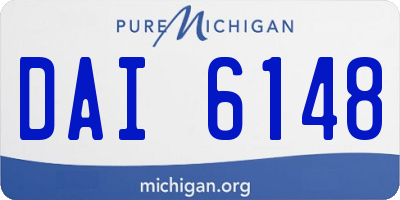 MI license plate DAI6148