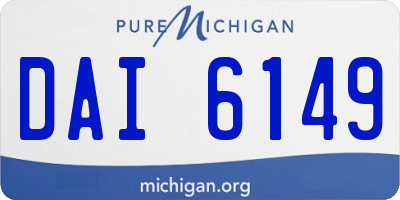 MI license plate DAI6149