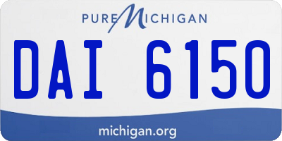 MI license plate DAI6150