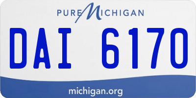 MI license plate DAI6170