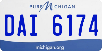MI license plate DAI6174