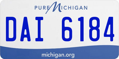 MI license plate DAI6184