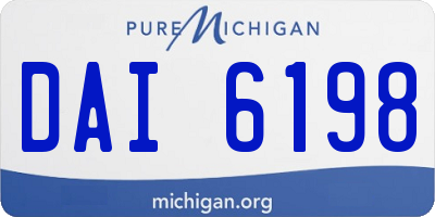 MI license plate DAI6198
