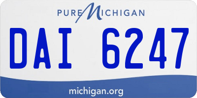 MI license plate DAI6247