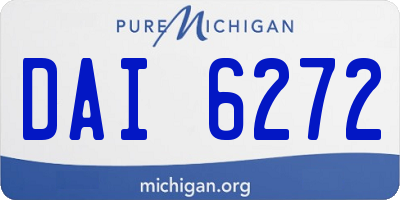 MI license plate DAI6272