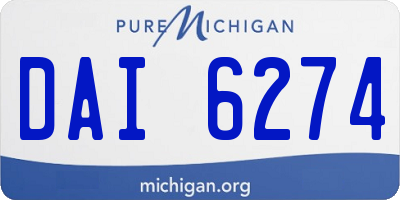 MI license plate DAI6274