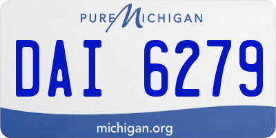 MI license plate DAI6279