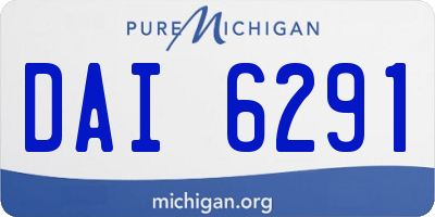 MI license plate DAI6291