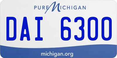 MI license plate DAI6300