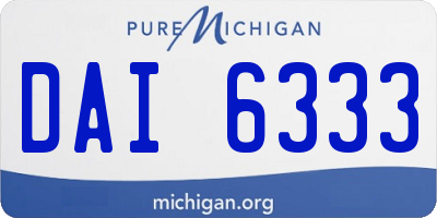MI license plate DAI6333
