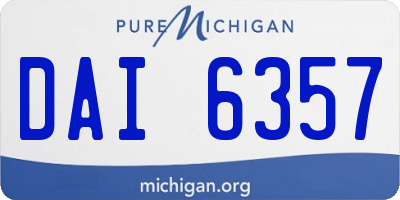 MI license plate DAI6357