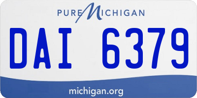 MI license plate DAI6379