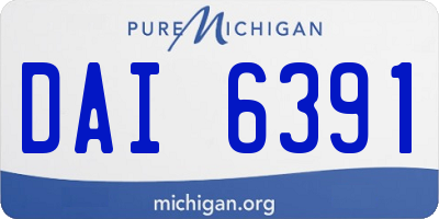 MI license plate DAI6391