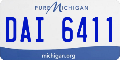 MI license plate DAI6411