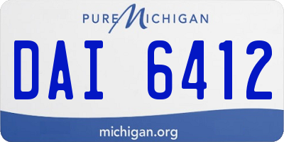 MI license plate DAI6412