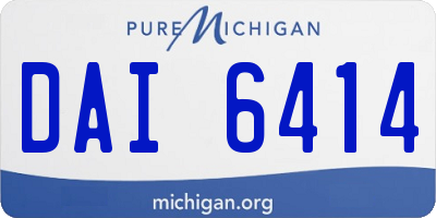 MI license plate DAI6414