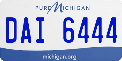 MI license plate DAI6444