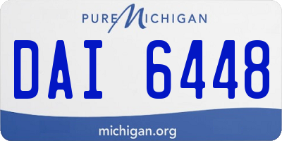 MI license plate DAI6448