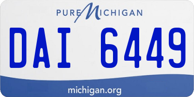 MI license plate DAI6449
