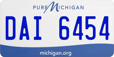 MI license plate DAI6454
