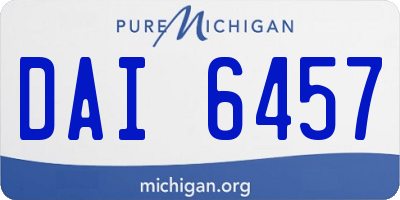 MI license plate DAI6457